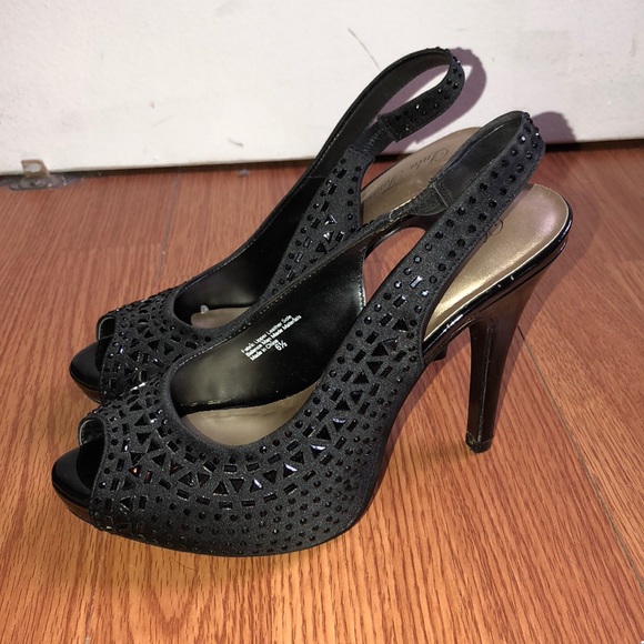 Black Rhinestone Heels - Picture 2 of 7